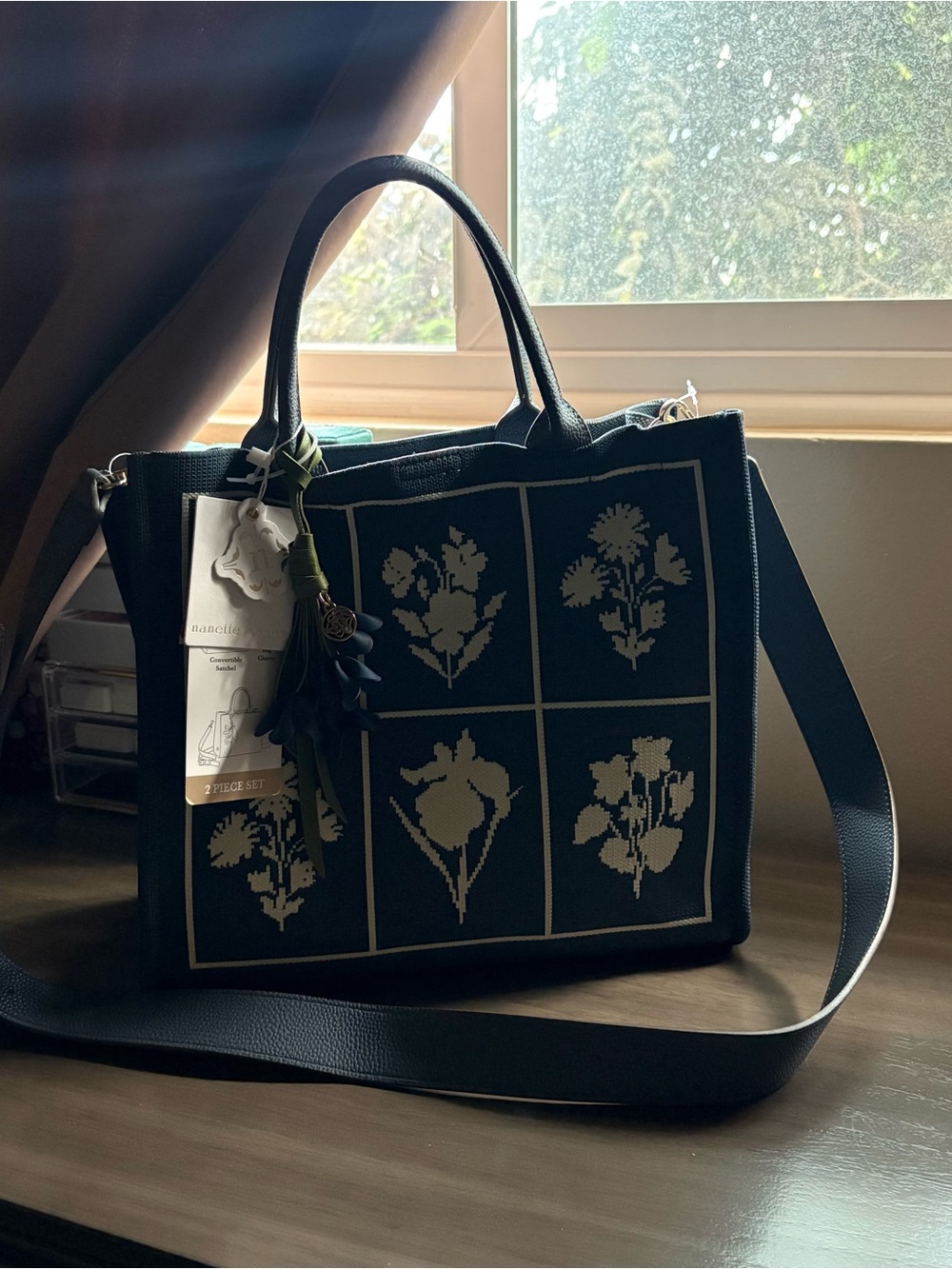 Handbag - Floral Panel Tote